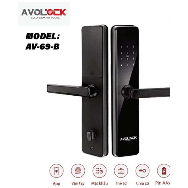 Khóa cửa điện tử Avolock AV-69-B Khóa cửa điện tử Avolock AV-69-B